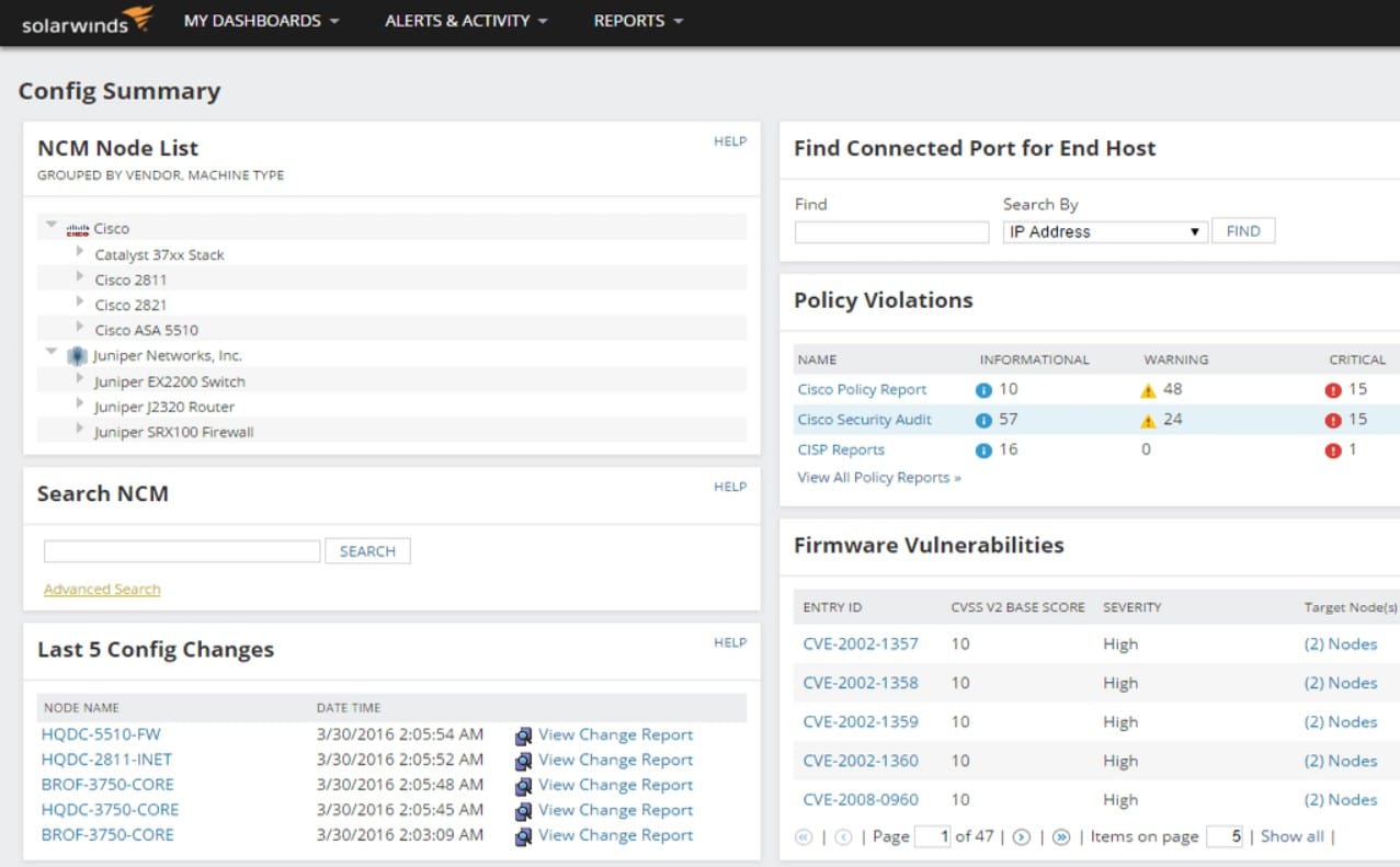 Solarwinds Configuration Manager