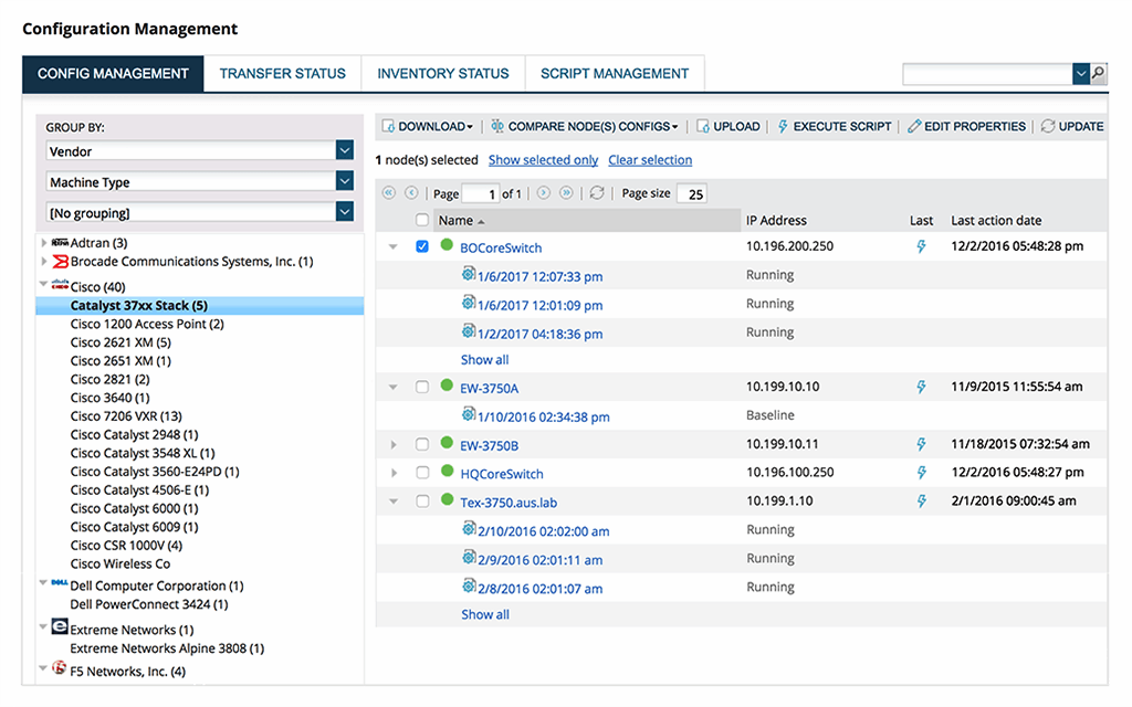 SolarWinds Network Configuration Manager