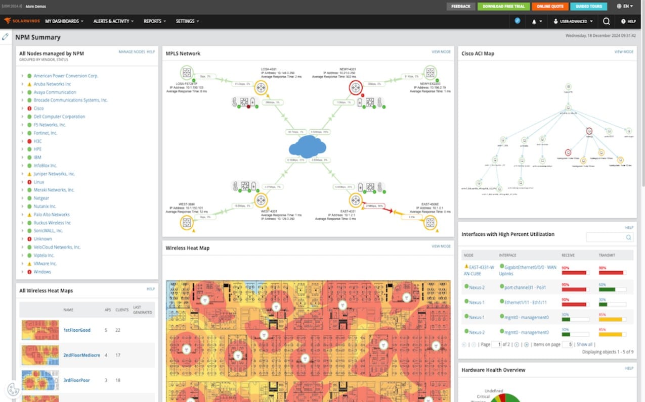 Solarwinds Wifi heatmap