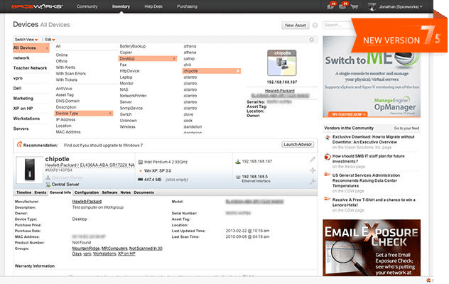 Spiceworks IT AssetManagement