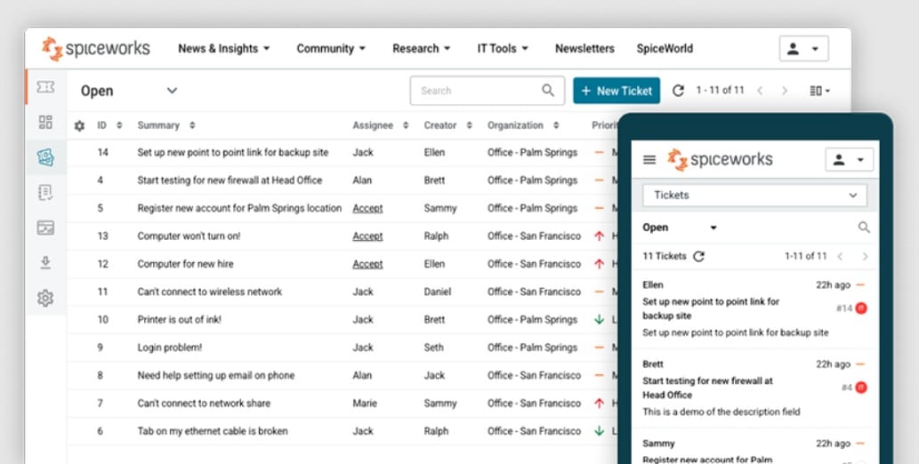 Spiceworks helpdesk