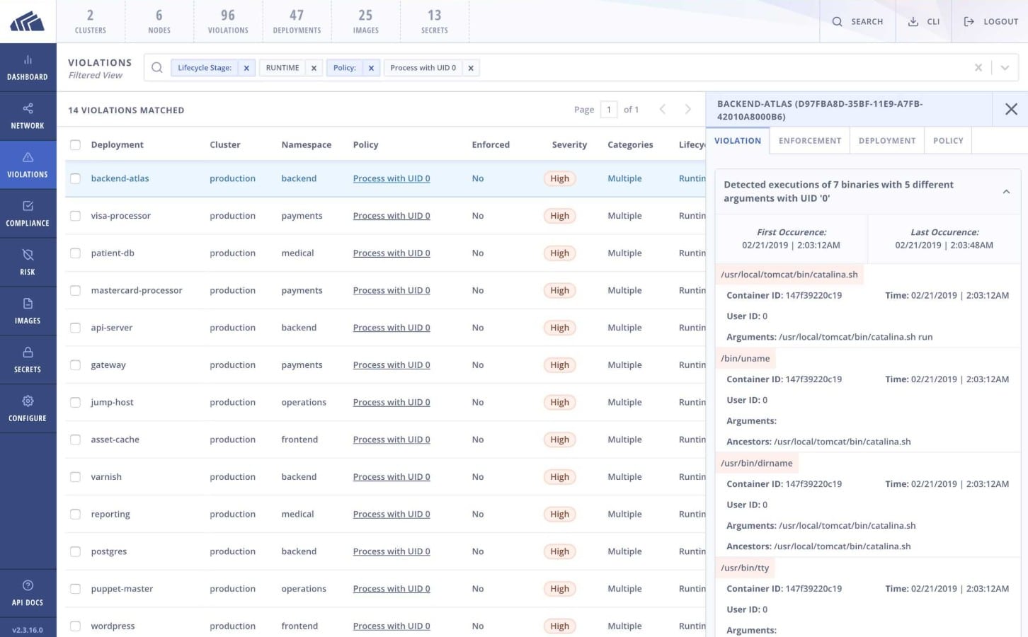 Stackrox vulnerability