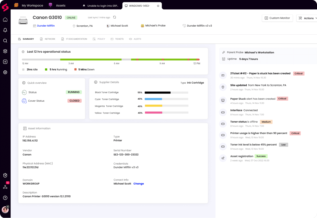 SuperOps dashboard screenshot-2