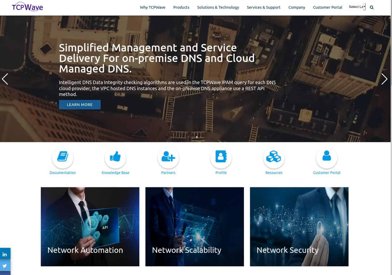 TCPWave Website Screenshot