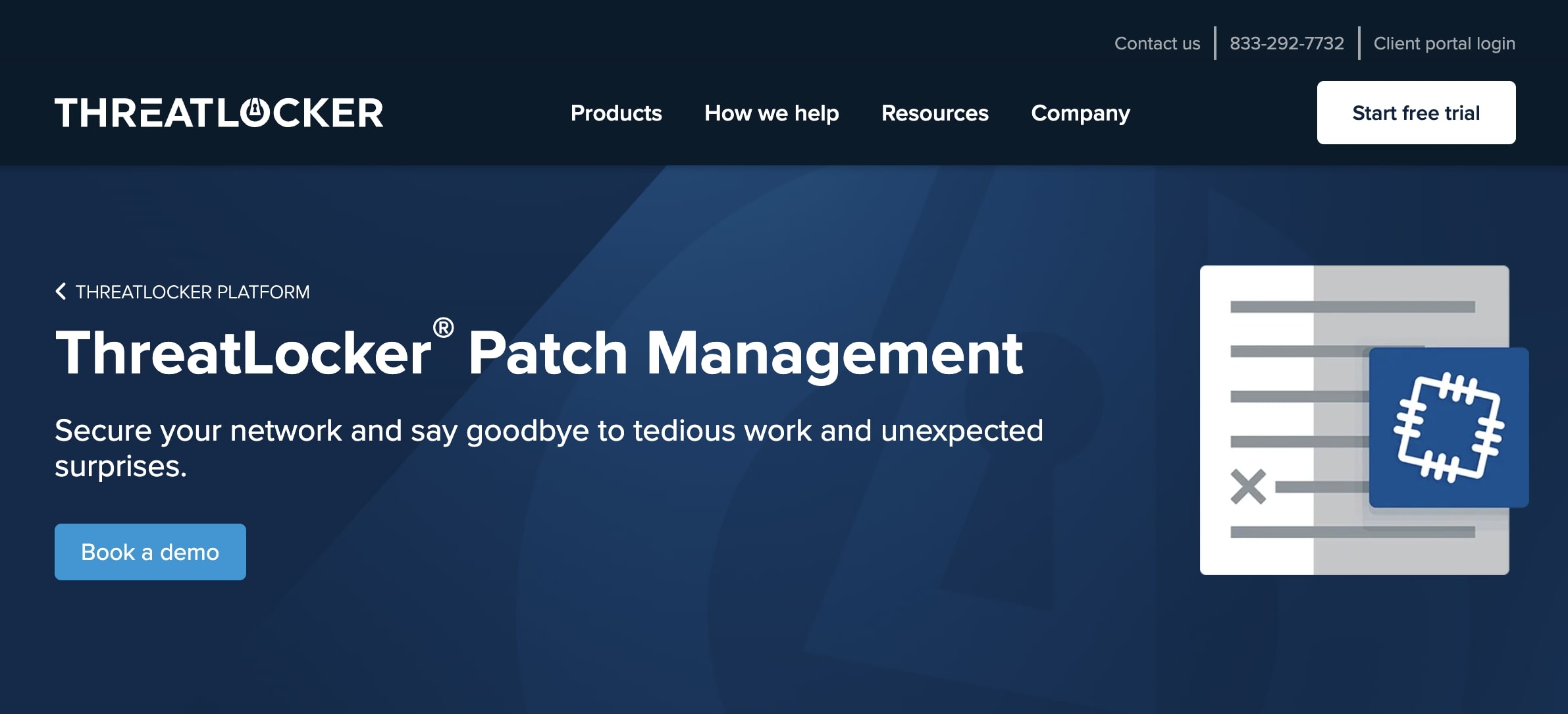 ThreatLocker Patch Management homepage