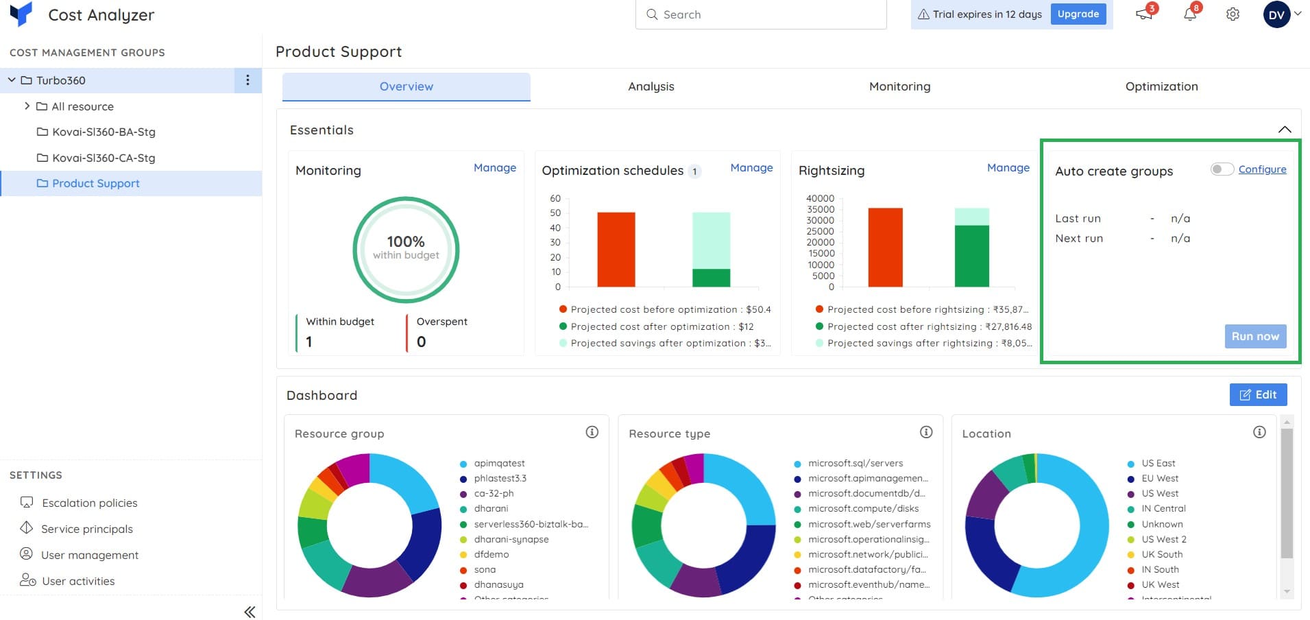 Turbo360 Cost Analyzer