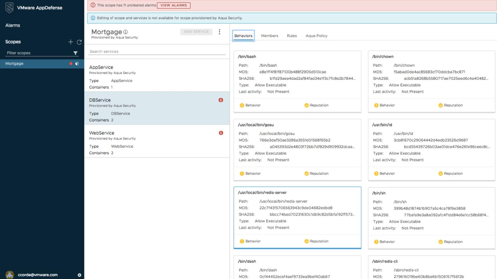 VMWare AppDefence Cloud Workload Security