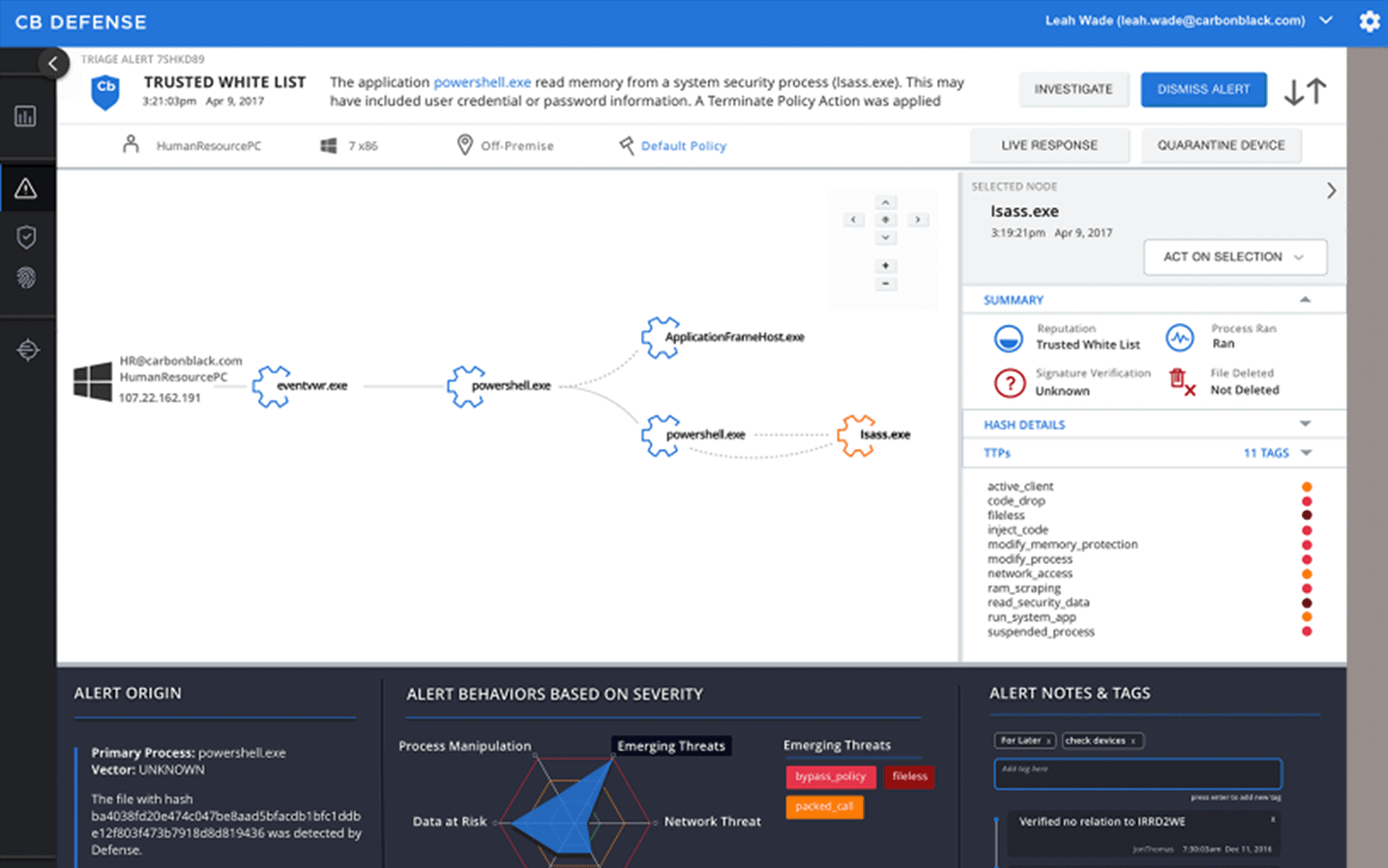 VMWare Carbon Black Defense