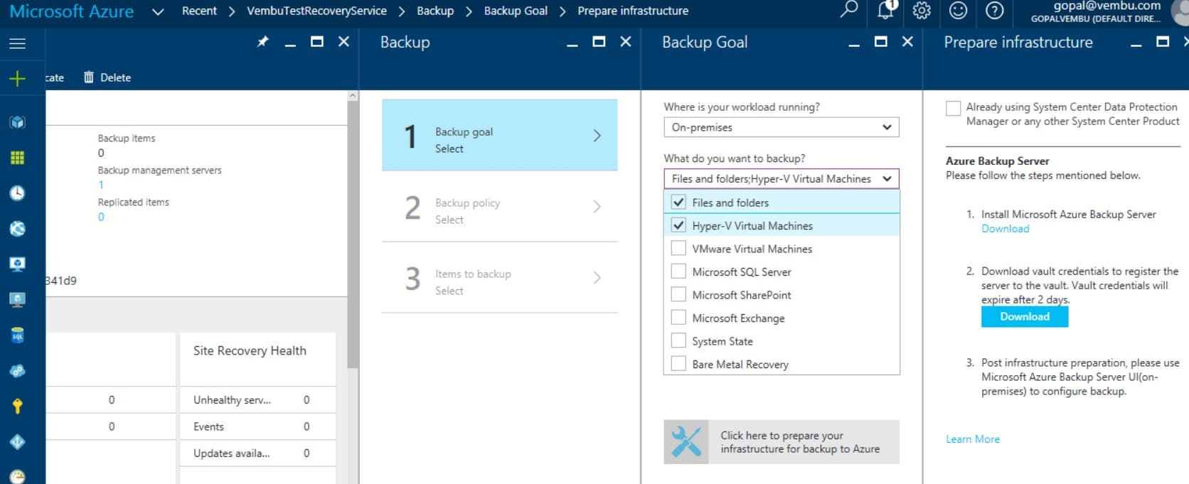 Vembu BDR Suite Azure