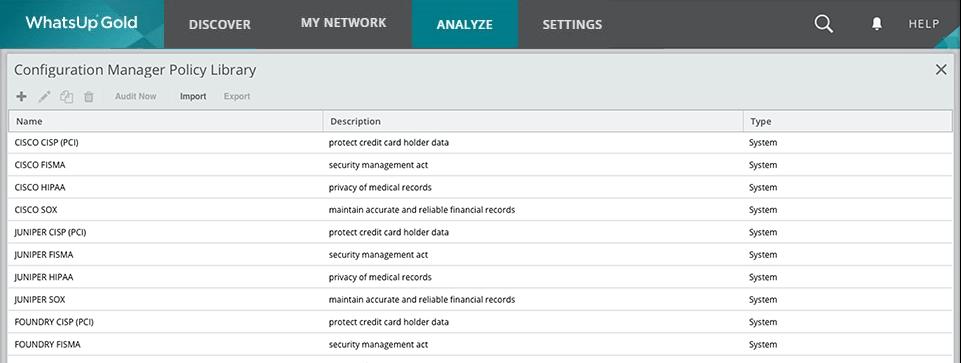 WhatsUp Gold Configuration Management