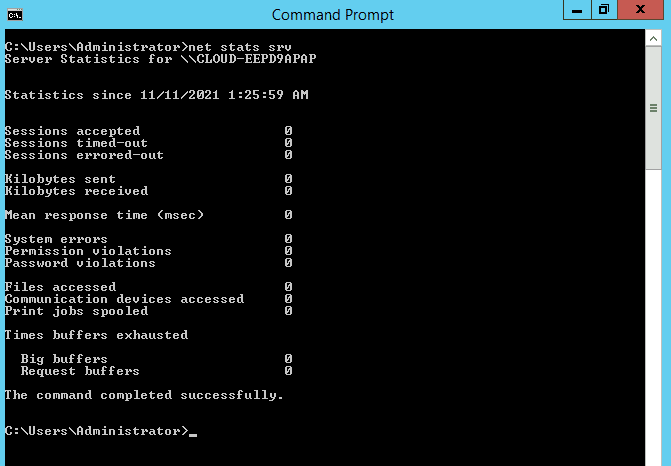 check uptime net srv