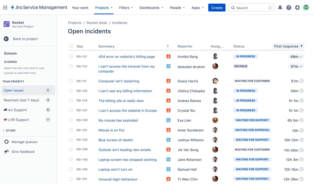 atlassian jira service management ITSM