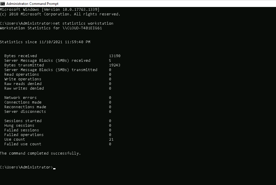check uptime net statistic