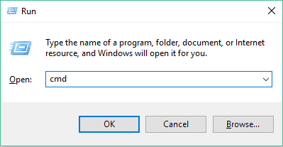 open a command prompt
