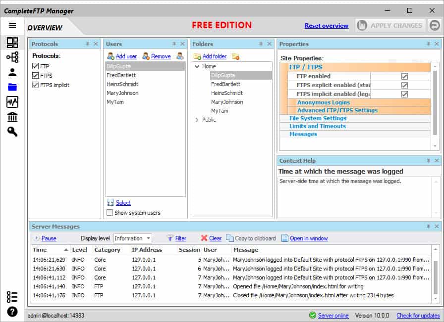 completeftp screenshot
