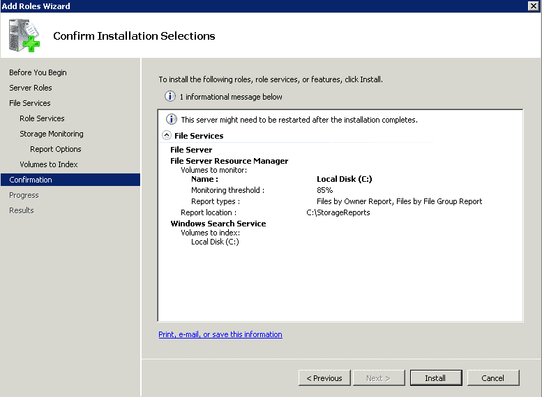 confirm installation