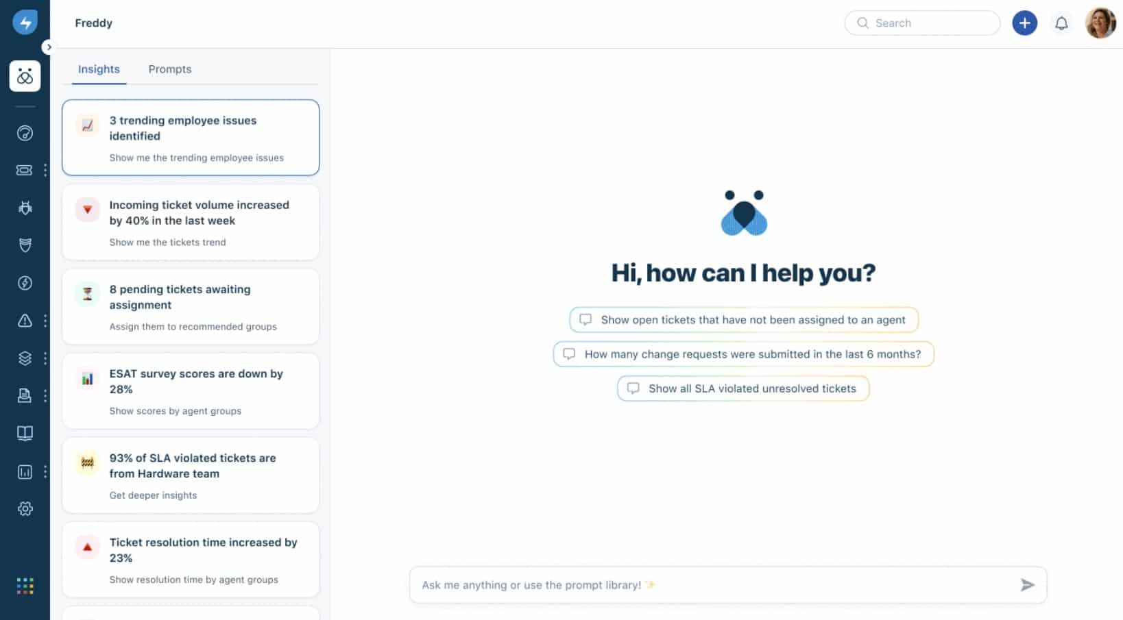 freshworks freshservice freddy ai ITSM