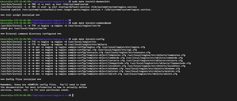 install the ‘sample’ configuration files