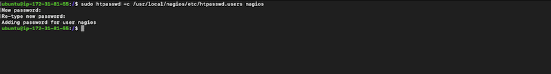 Create an Apache user account for Nagios