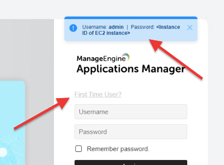 Opening and using ManageEngine Applications Manager