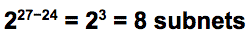 how many /27 subnets from /24 address block? 