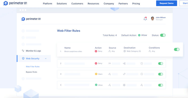 Perimeter81 Secure Web Gateway