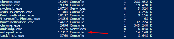 Tasklist command