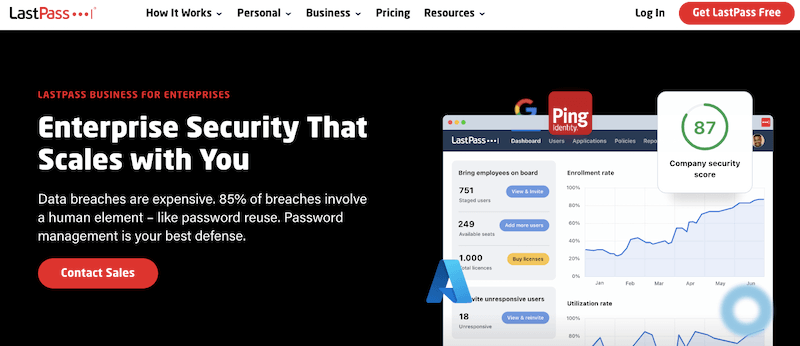 LastPass Enterprise Password Management
