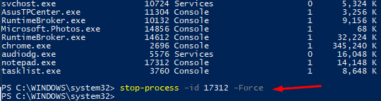 Tasklist command
