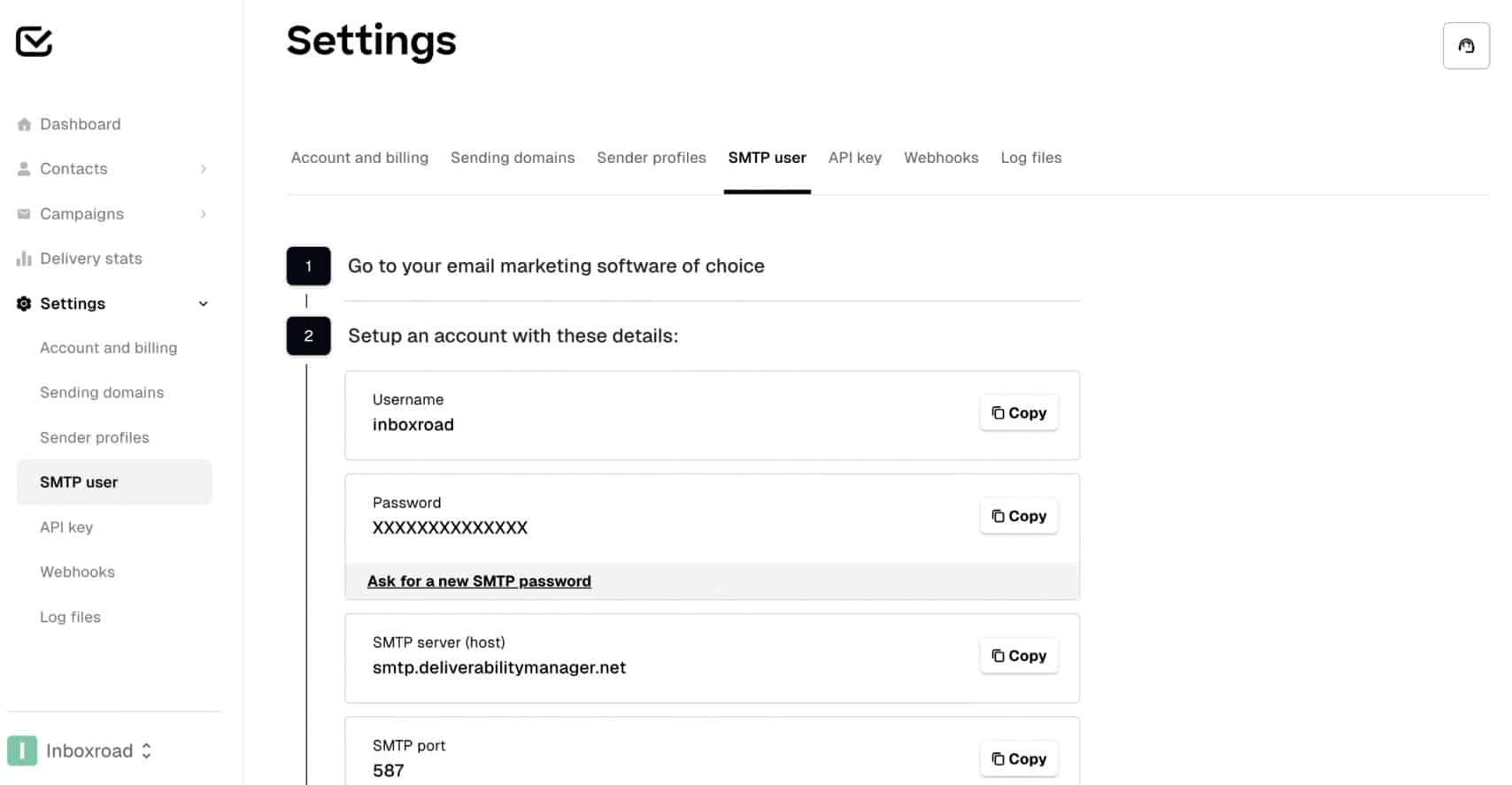 inboxroad smtp relay