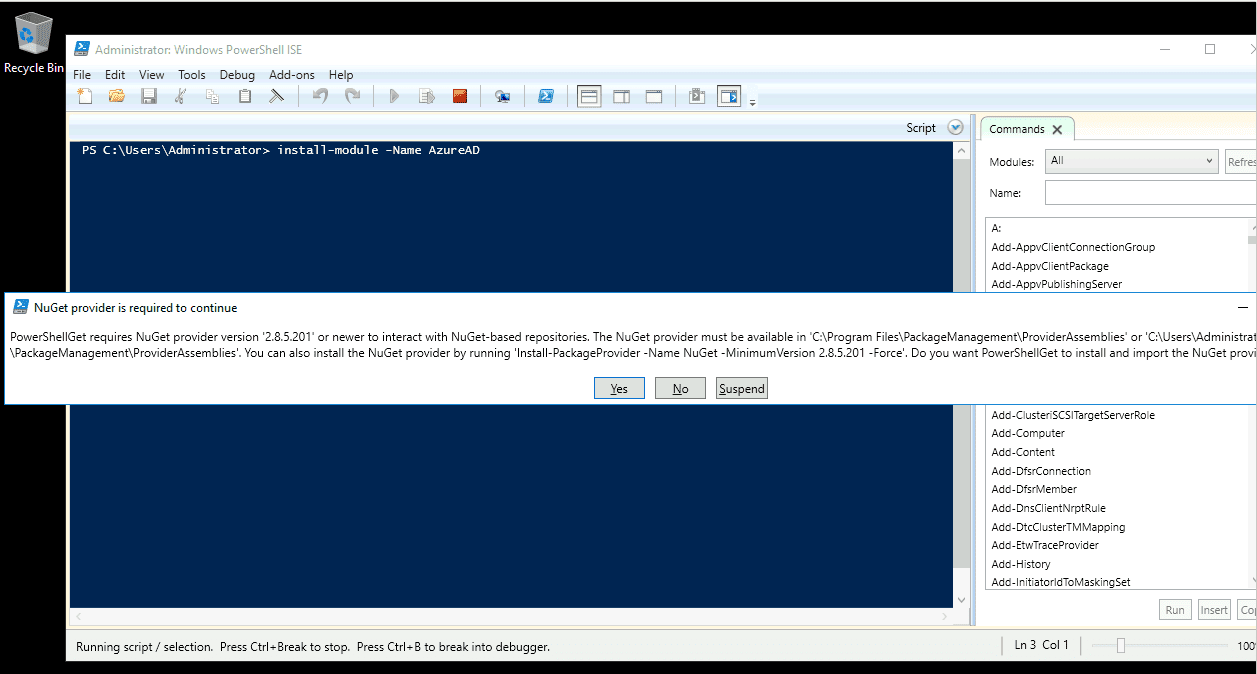 install nuget provider