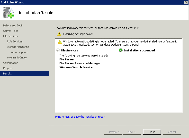 installation success