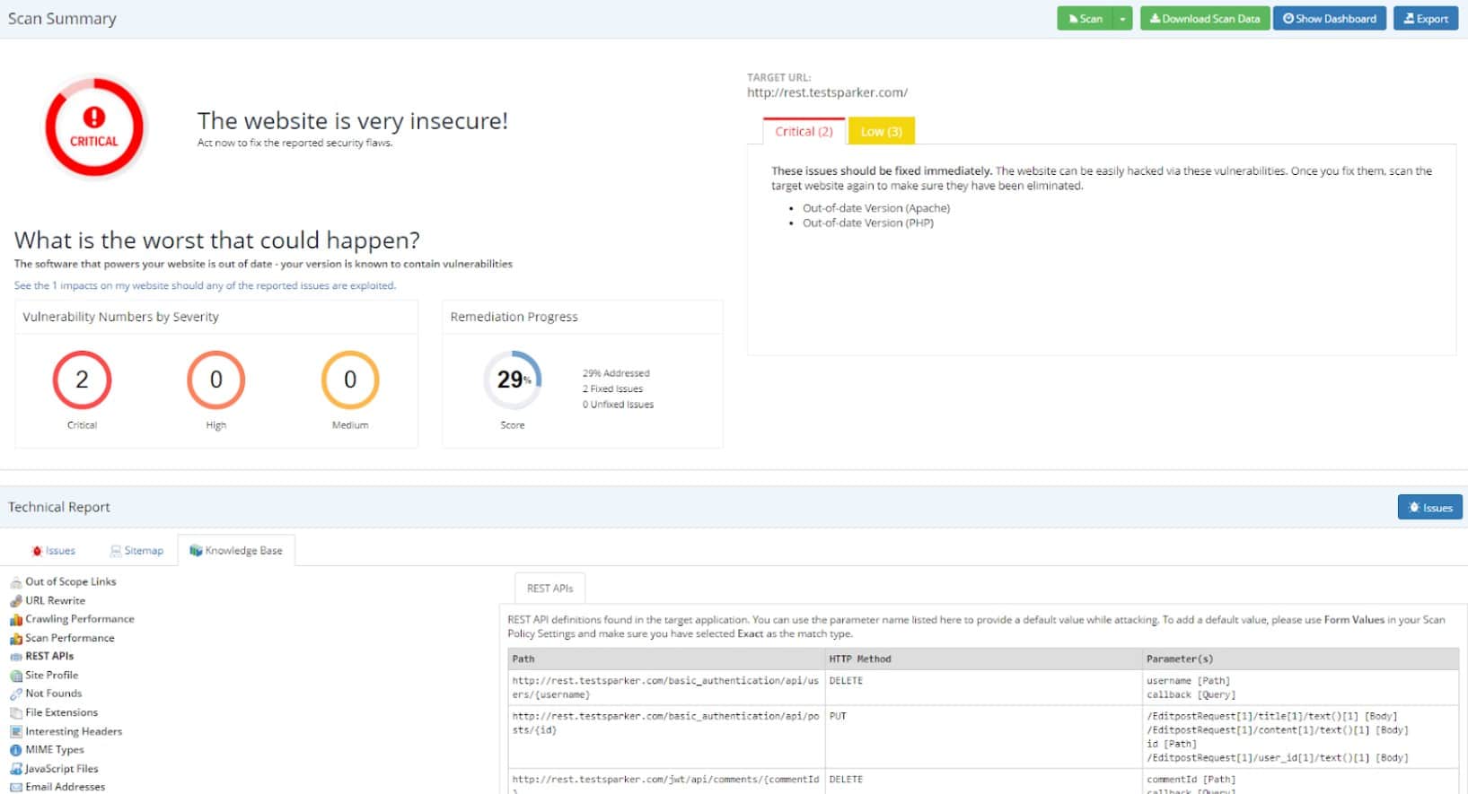 invicti web security scanner