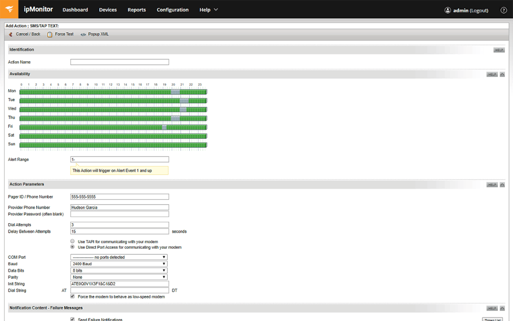 SolarWinds ipMonitor Alerts & Remediation