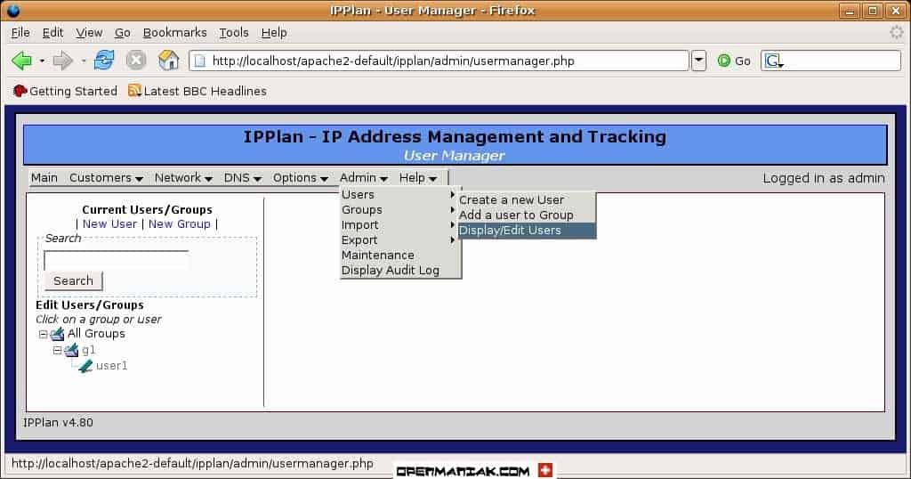 ipplan ipam software screenshot
