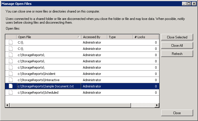 manage open files