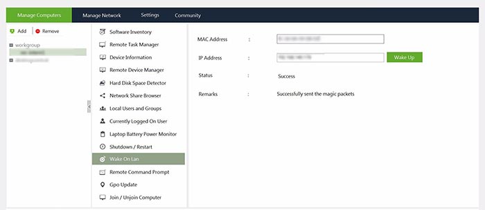 managengine WOL