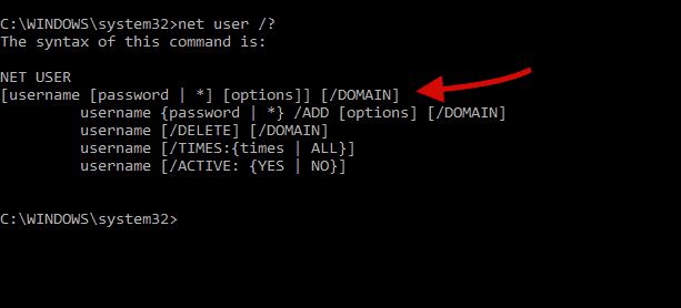 net user command