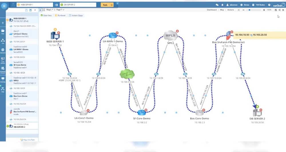 netbrain network disovery map