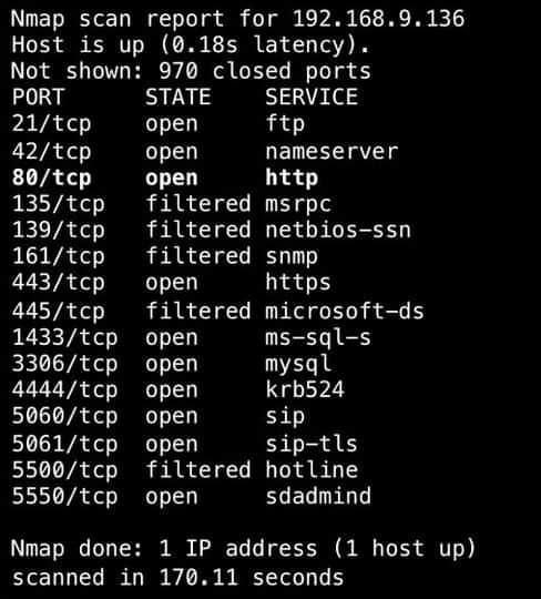 nmap scan