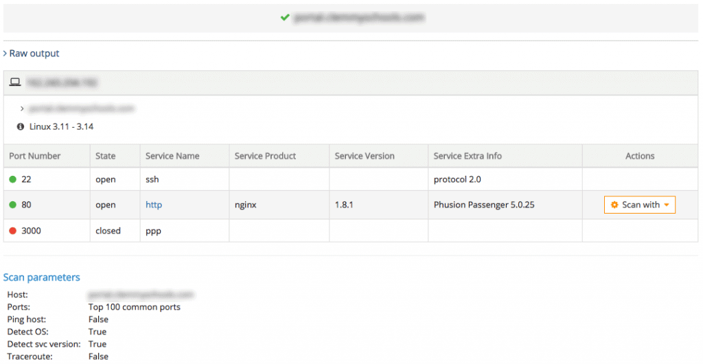 online scanner results