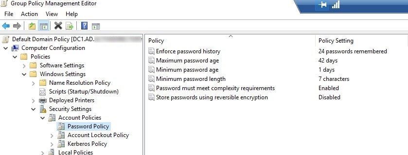 password policy
