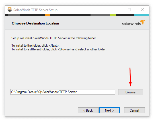 SolarWinds TFTP Server Setup