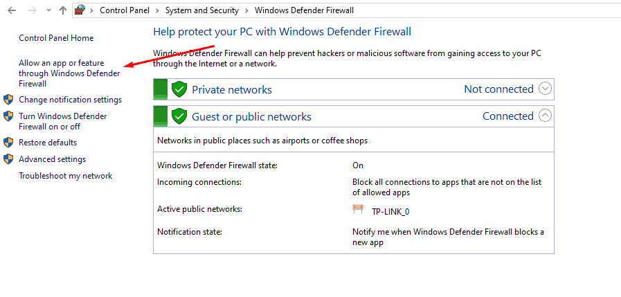Windows Firewall and configuration of the rules and exceptions to allow TFTP