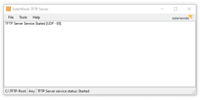SolarWinds TFTP Server Setup