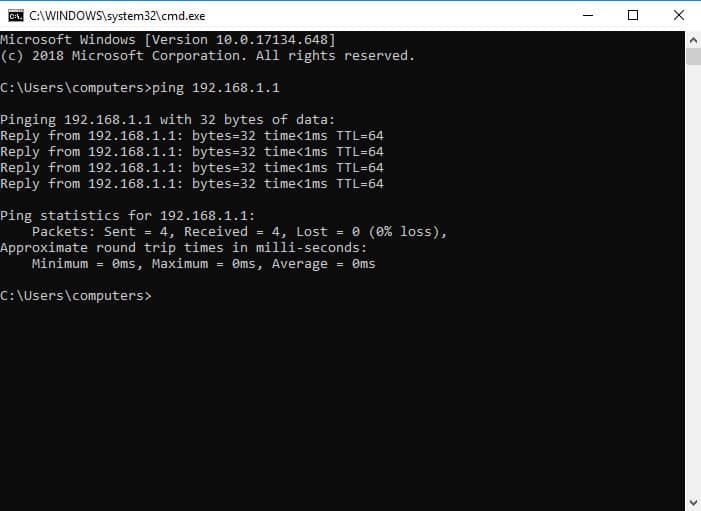 ping icmp example