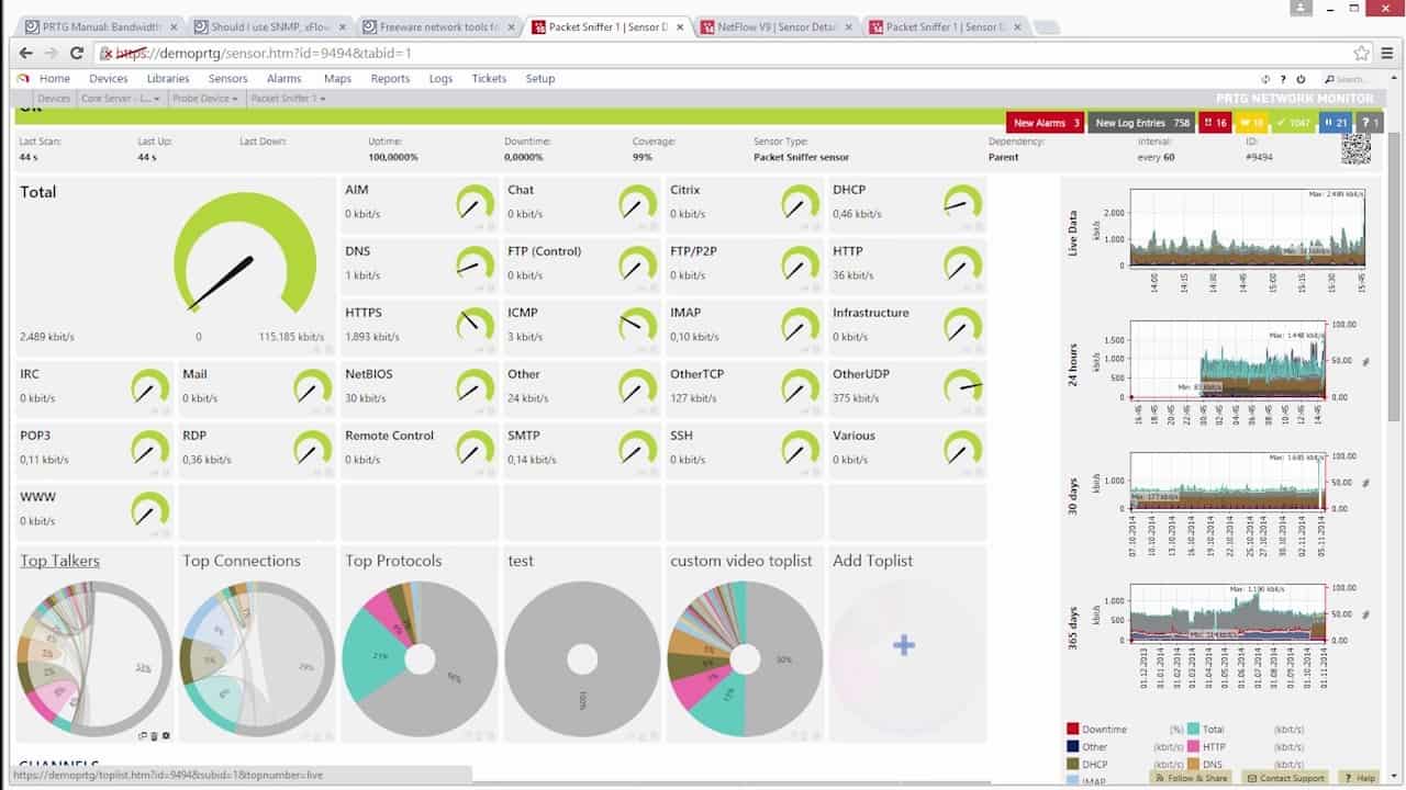prtg demo for networks