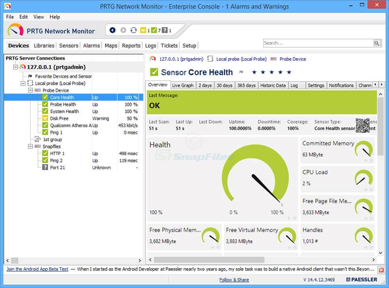 prtg lan monitoring tool
