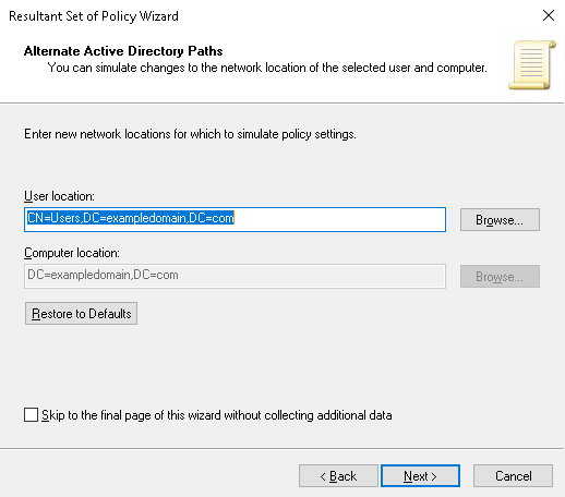 rsop define ad path