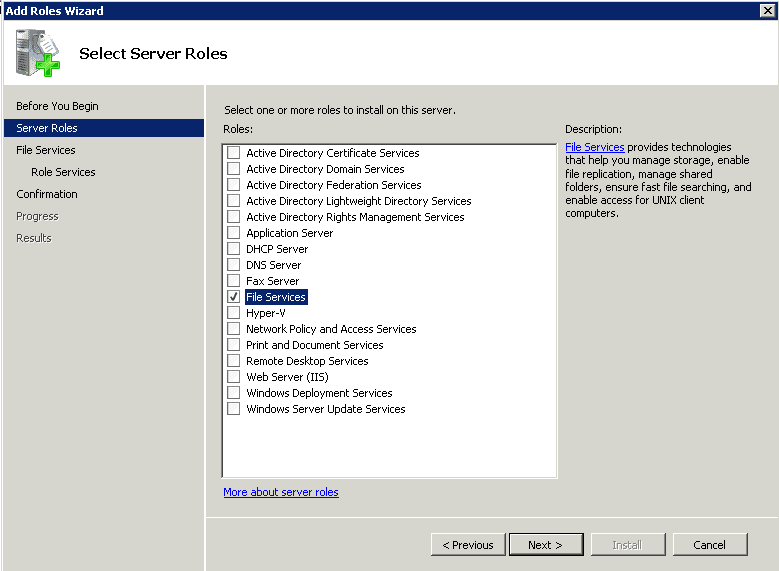 select server role